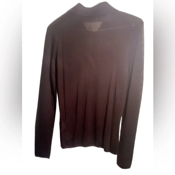 NWT Filippa K black knit sheer lightweight day 2 nite polo long sleeve sweater S - Picture 3 of 6